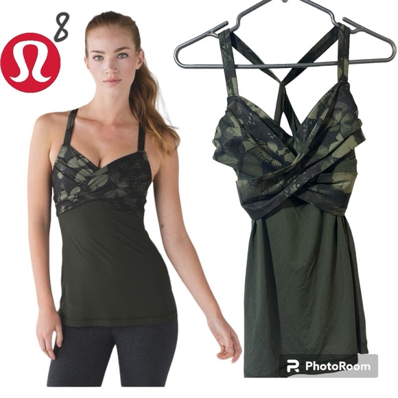 lululemon athletica Tops - Lululemon wrap top tank top size 8 butterfly